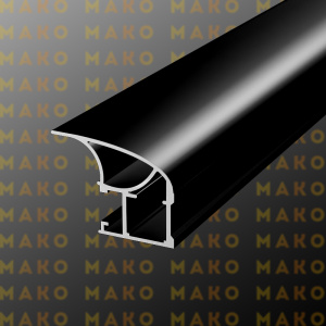 Профиль вертикальный асимметричный MS130 Черный матовый (A15)